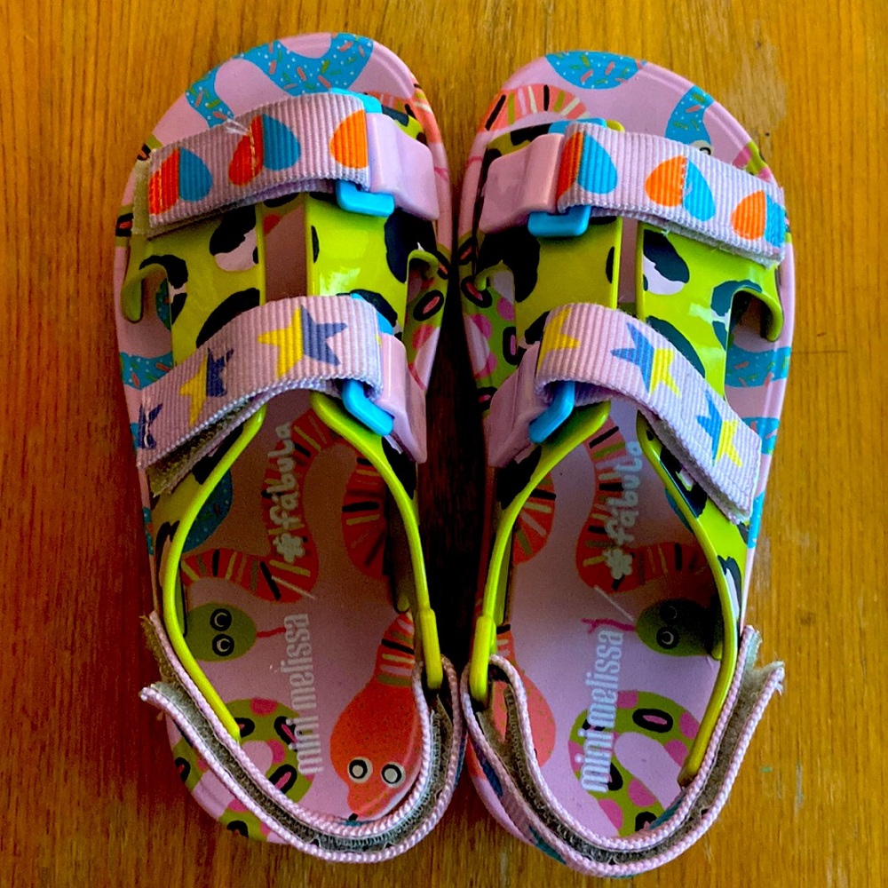 Mini Melissa GIRLS sandals FABULA size 13 super cute VEGAN